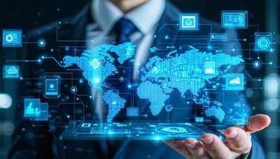 AI-powered business solutions illustration